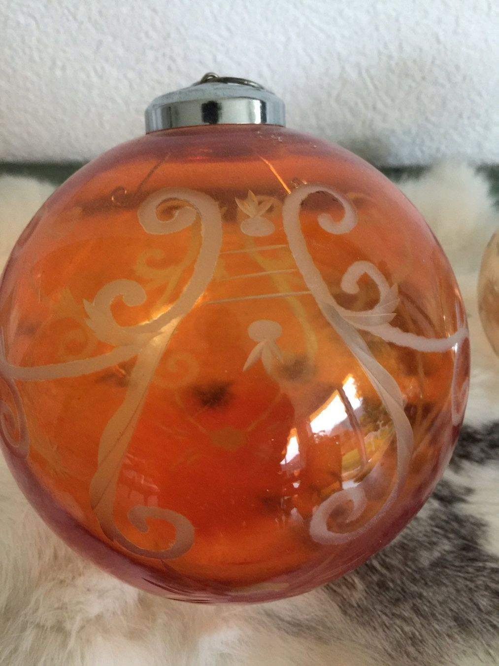 Alle Dekorationen: Grosse 20 cm  geschliffene Weihnachtskugel Glas – Neu (gemäss Beschreibung) aus Kirchdorf AG von coco123 2