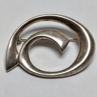 Broche Moderniste Vintage en Argent 925  Nils Elvik Norvèg