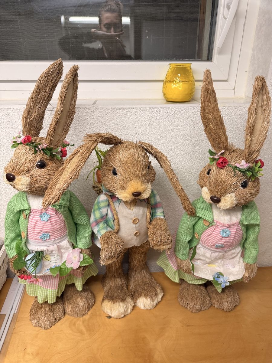 Tutte le decorazioni: 3er Set Osterhasen aus Stroh, Vintage Look. – Usato da Rickenbach SO venduto da aljona.kaufmann