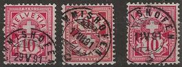 3 Marken 61A, Vollstempel Emmishofen
