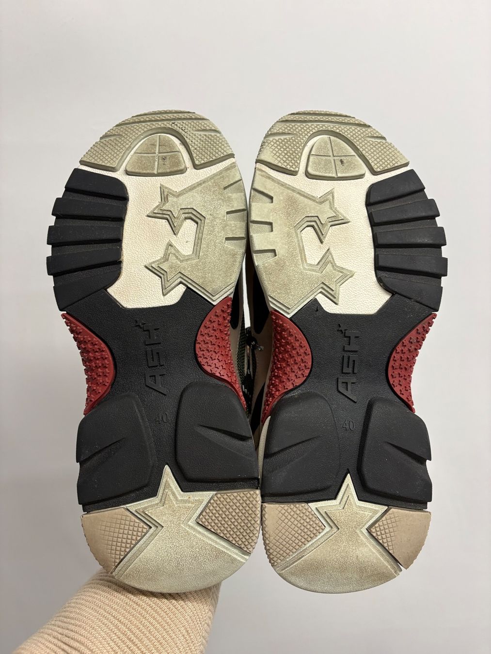 Ash Scarpe da donna: ASH chunky Sneakers Leder 40 beige rot – Usato da Regensdorf venduto da secondchancefashion 5