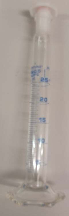 Gläser: Schott  Duran 25ml mixing cylinder – Gebraucht aus Niederdorf von LeptonAG_Labor 1