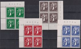 Landi 1939: 4erblockserie französisch **