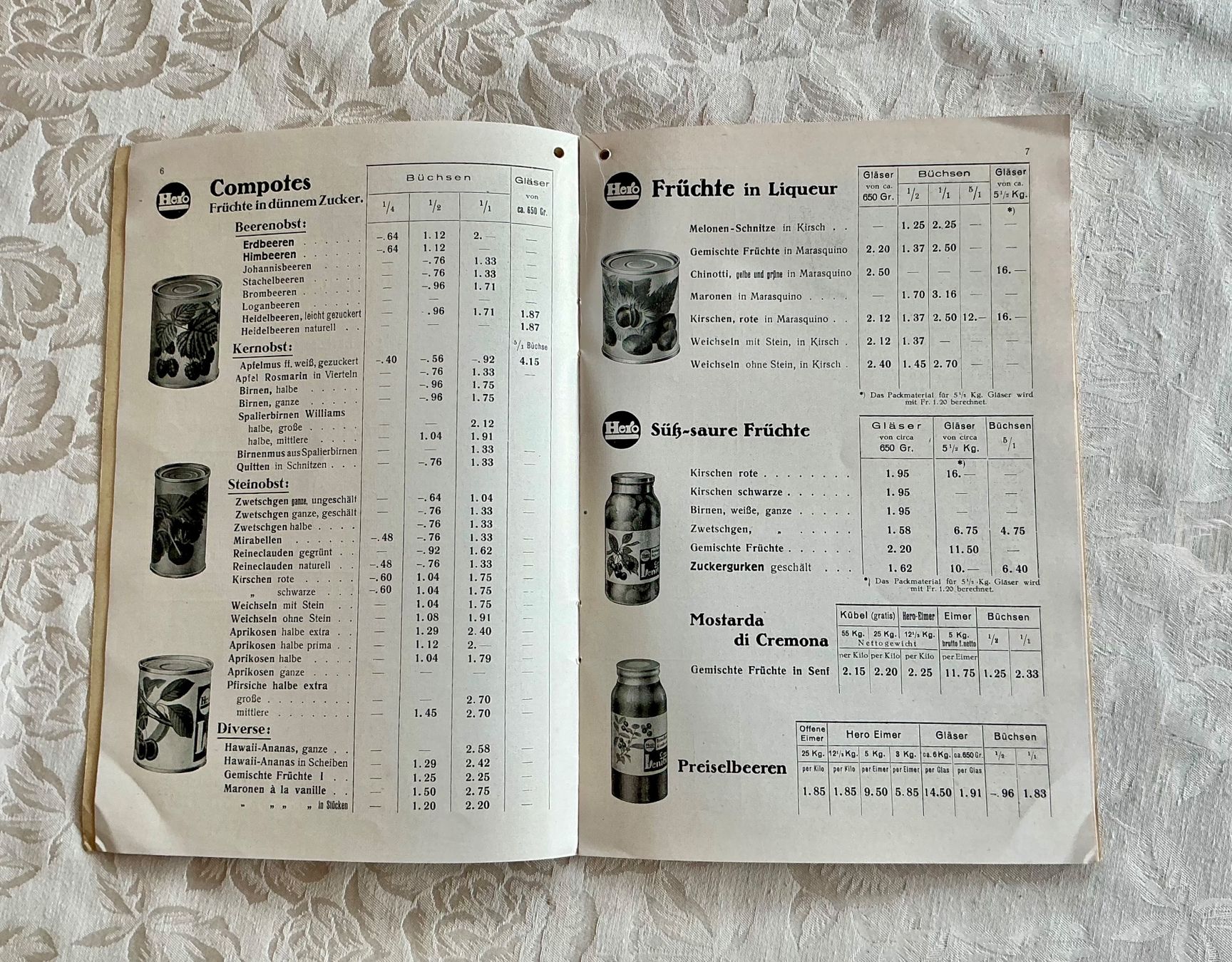 Ansichtskarten: HERO LENZBURG PREISLISTE 1928/29 – Gebraucht aus Zell LU von Silvermemory 2