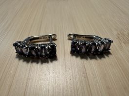 Ohranhänger aus Silber mit Tansaniten