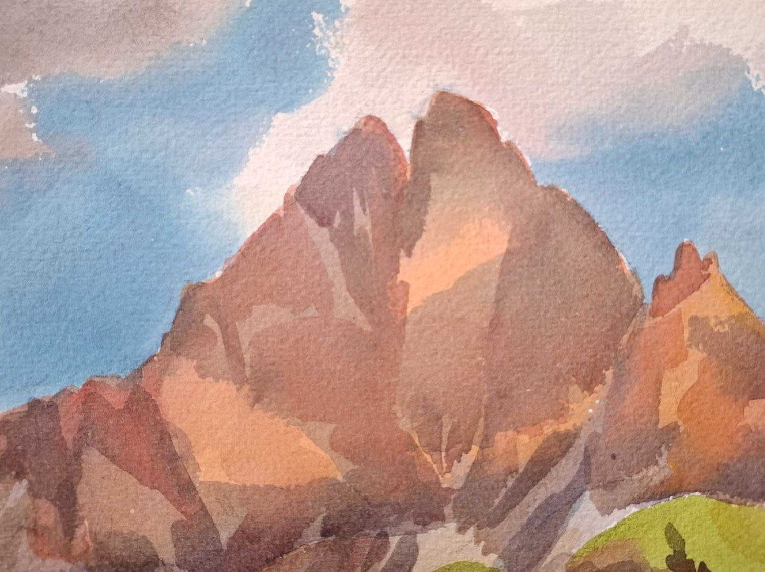 Gemälde: Aquarell Ferdinand Meyer-Streiff Matt Glarus 1932 – Gebraucht aus Rheinfelden von Badelus 3