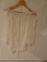 Spitzenoberteil uni weiss für Gr. XS/S - 226095