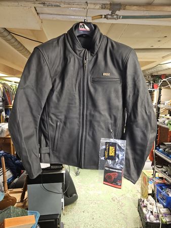 Neue Original IXS Motorrad Lederjacke, Grösse 52, L Schwarz