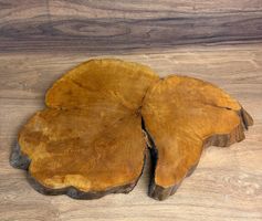 Grosse Baumscheibe Holz Deko Wandbehang 82x52 cm