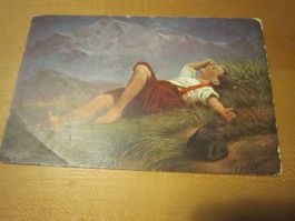 No 10 Schöne Postkarte Kind auf Wiese ab nur 75 RP