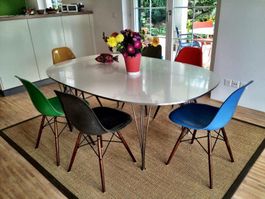 Superellipse (F. Hansen) & Eames Chairs Fiberglass - vintage