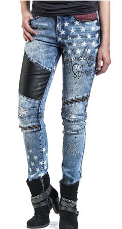 Original Rock Rebell Jeans mit Sterne, Top Zustand, Gr.W31