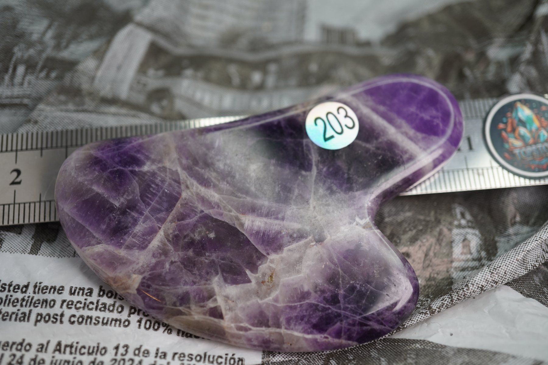 Minerali & Pietre curative: Gua Sha Massage-Stein Amethyst   ab 1.- – Nuovo e nell'imballaggio originale da Eschenbach SG venduto da topstone 2