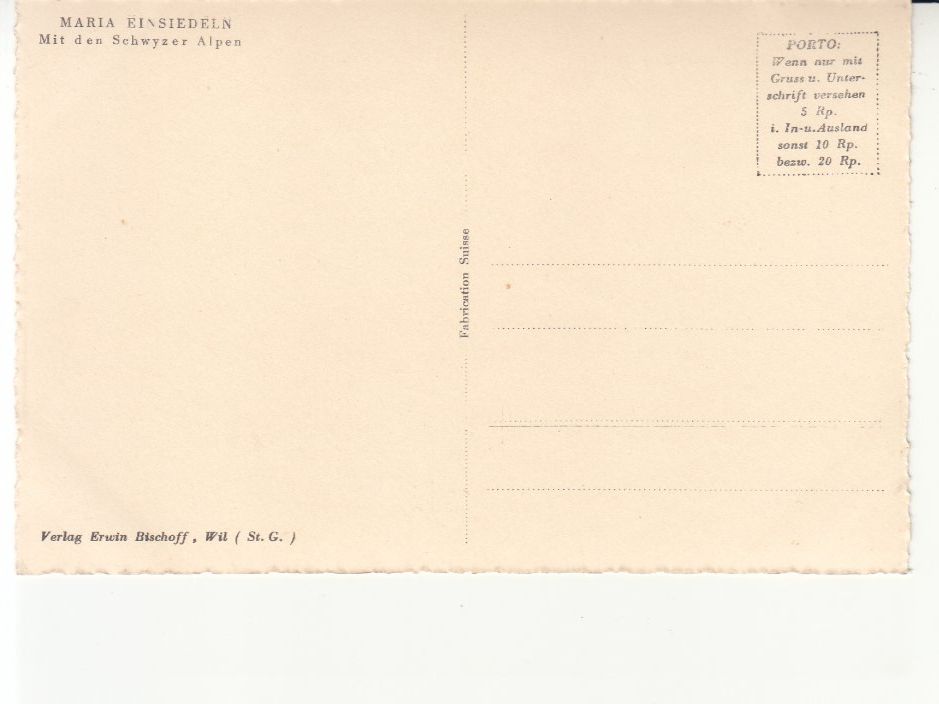Ansichtskarten: Einsiedeln ca. 1940 – Gebraucht aus Bürglen TG von StampGraf 1