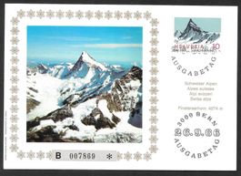 Maximumkarte Nr. 445 Finsteraarhorn ET Bern 26.9.1966