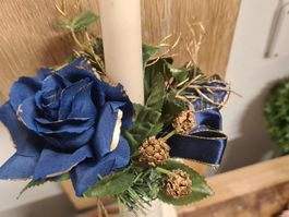 Künstlicher Deko Blumenkranz f. Kerzenständer