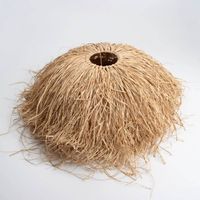 Boho Lampenschirm aus Raffiabast Ø 60 cm  Natur/Braun