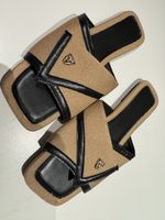 Bequeme Sommer-Pantoletten, Sand Braun, Grösse 39
