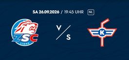 ZSC - EHC Kloten - 26.9.  Sitzplatz/geht auch als Stehplatz