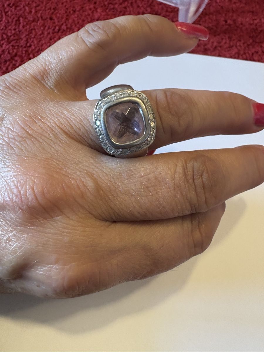 Anelli: 925 12,6 g Silber Ring mit rosa Stein  – Usato da Murten venduto da Tzaugg 3