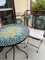 Balkonset Mosaik 3-teilig Metall gebraucht guter Zustand
