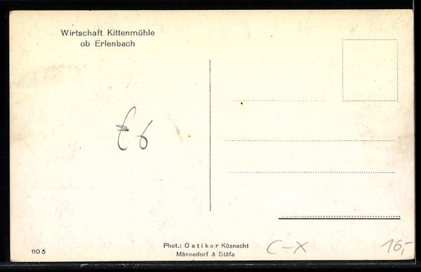 Cartes postales: Erlenbach, Wirtschaft zur Kittenmühle,  – D'occasion à Berlin par bartko-reher 1