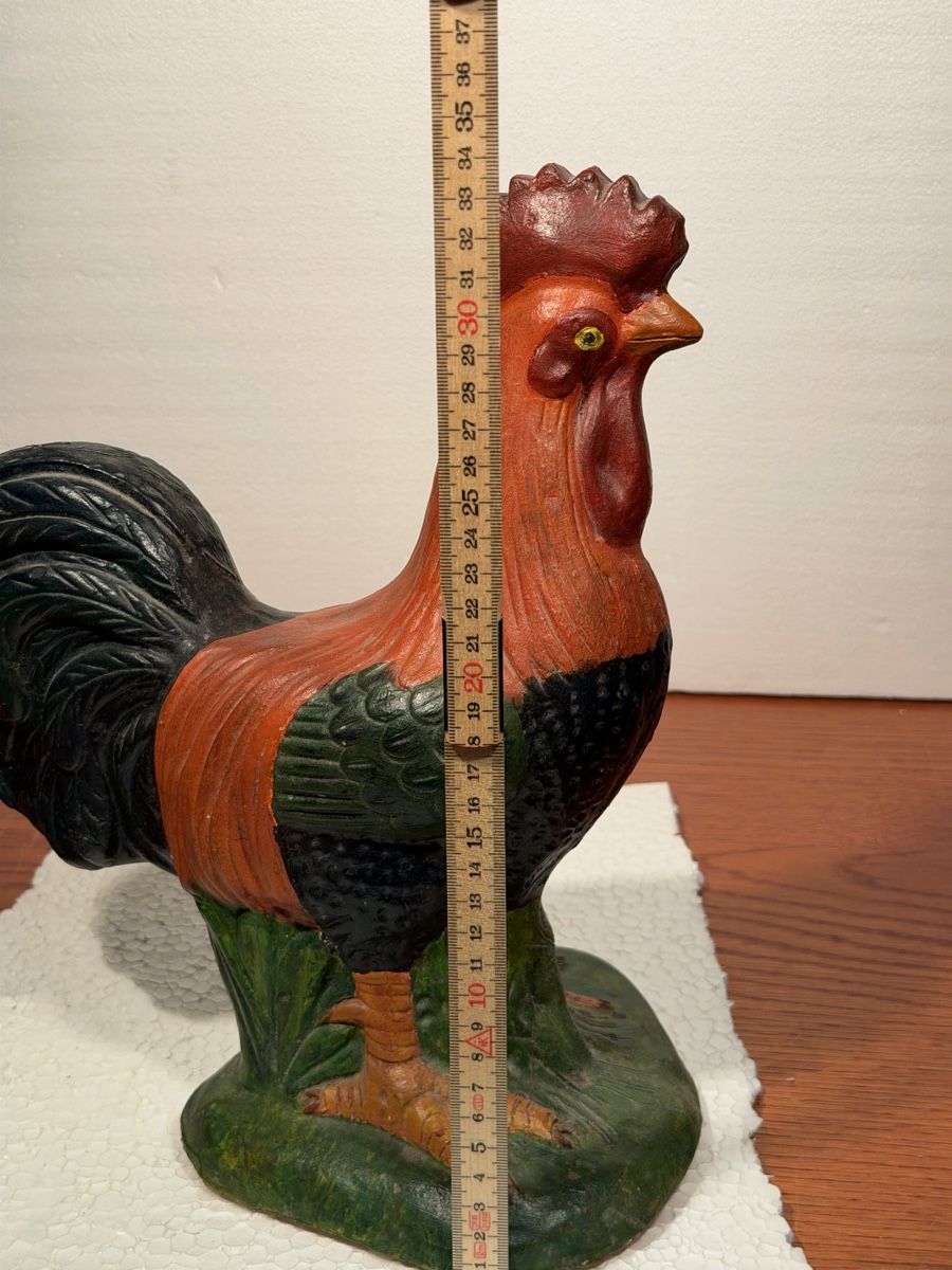 Statuette: Vintage Ceramic Rooster Statue, Rustic Farmhouse Decor – Usato da Lausanne venduto da vas_mbk2 6