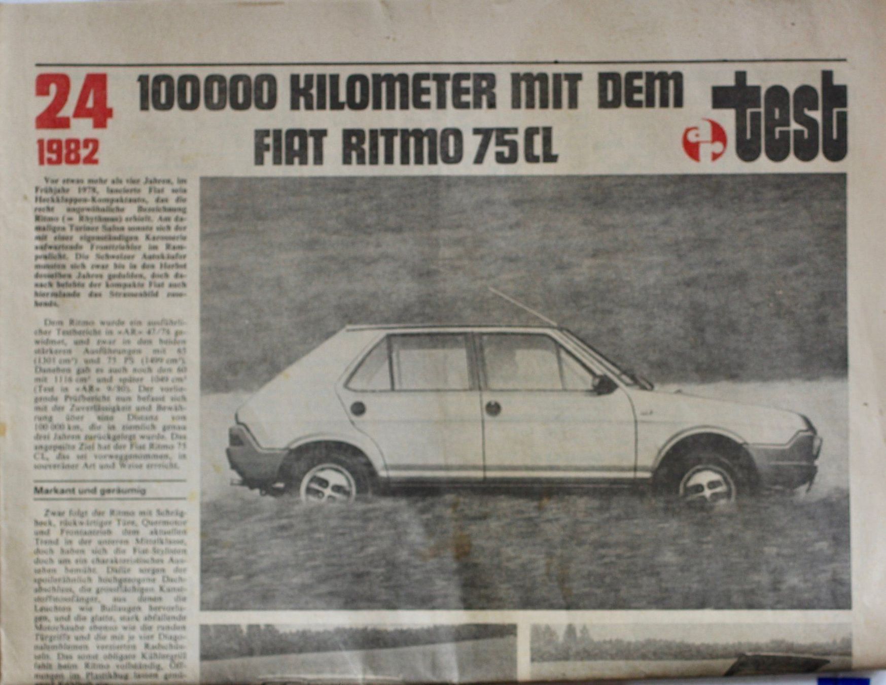Zeitschriften & Magazine: Fiat Ritmo Testbericht 1982 – Gebraucht aus Altstätten SG von alpalfa