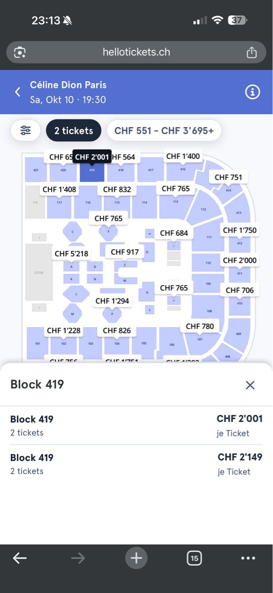 Banconote: Concert de Céline Dion à Paris – Nuovo (secondo la descrizione) da Yvonand venduto da seb_9dnf 2