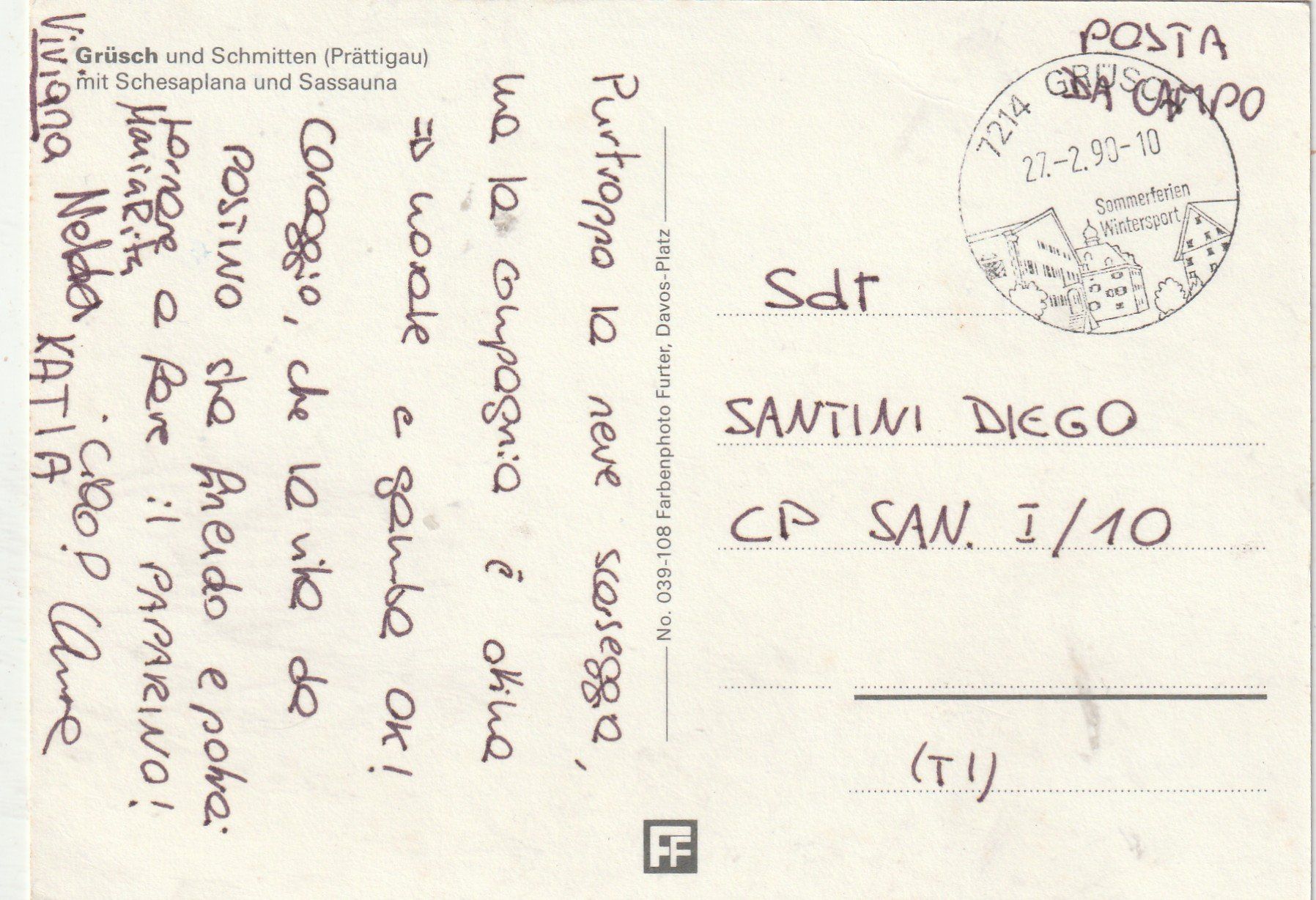 Cartoline postali: Grüsch Winter – Usato da Lumbrein venduto da made02 1