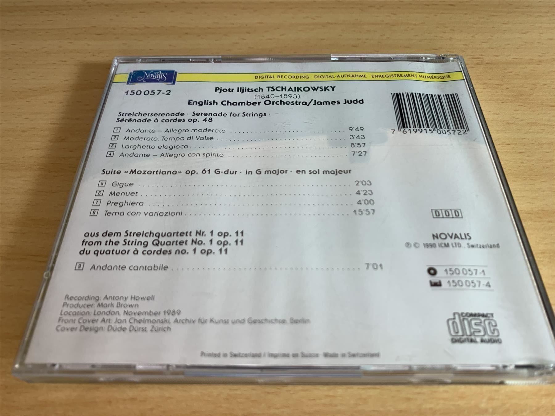 CD: Tschaikowsky - Suite Mozartiana Op.61 – Usato da Rikon im Tösstal venduto da Alpenmutz 1