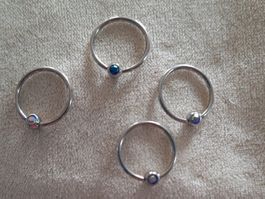 Piercing ring mit steine
