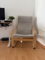 Poltrona relax modello IKEA Poäng, struttura in legno!