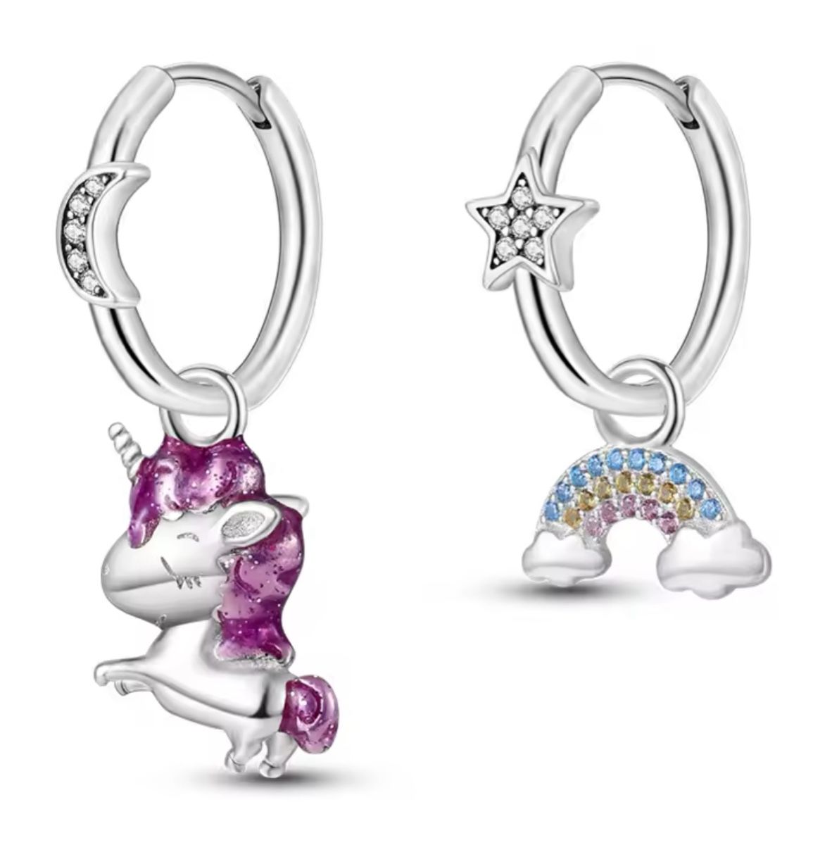 Orecchini pendenti & Orecchini a lobo: Unicorn Silver Earrings – Nuovo (secondo la descrizione) da Nyon venduto da My_wardrobe