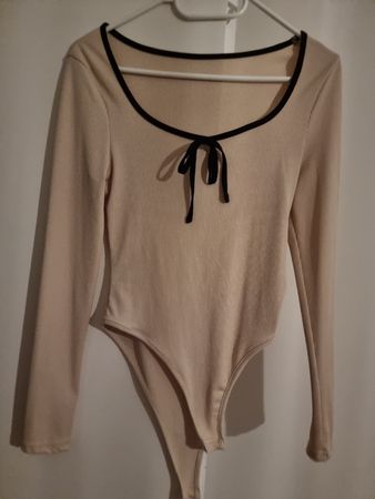 Eleganter Body mit Schleife, Langarm
