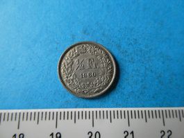 Schweiz 1960, 1/2 Franken - Silber