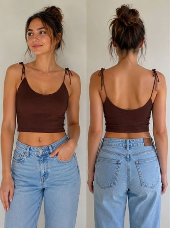 ZARA Top braun Grösse S