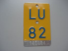 Original Mofa Kontrollschild LU 82 - Rarität! Sammlerstü...