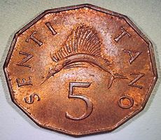 Tanzania 4 seltene Münzen
