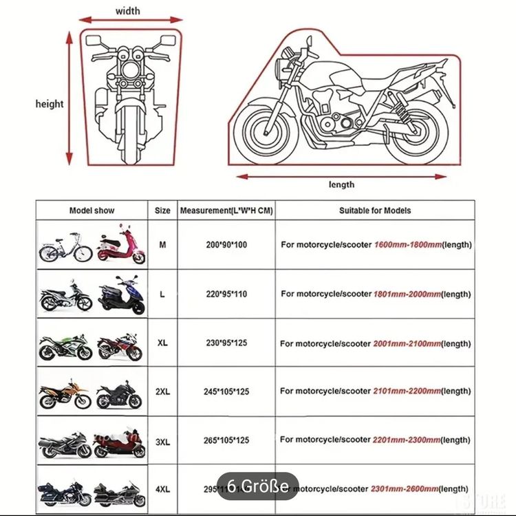 Teloni copertura moto: MOTORRADGARAGE Wasserdicht Grösse L – Nuovo e nell'imballaggio originale da Frümsen venduto da Moto-Marte-Rheintal 3