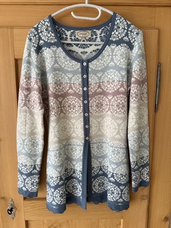Sorgenfri Sylt Jacke Strickjacke Pullover lang Gr L