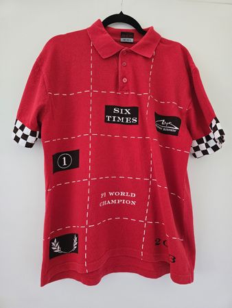 Polo Michael Schumacher rot M Sechs Mal F1 Champion