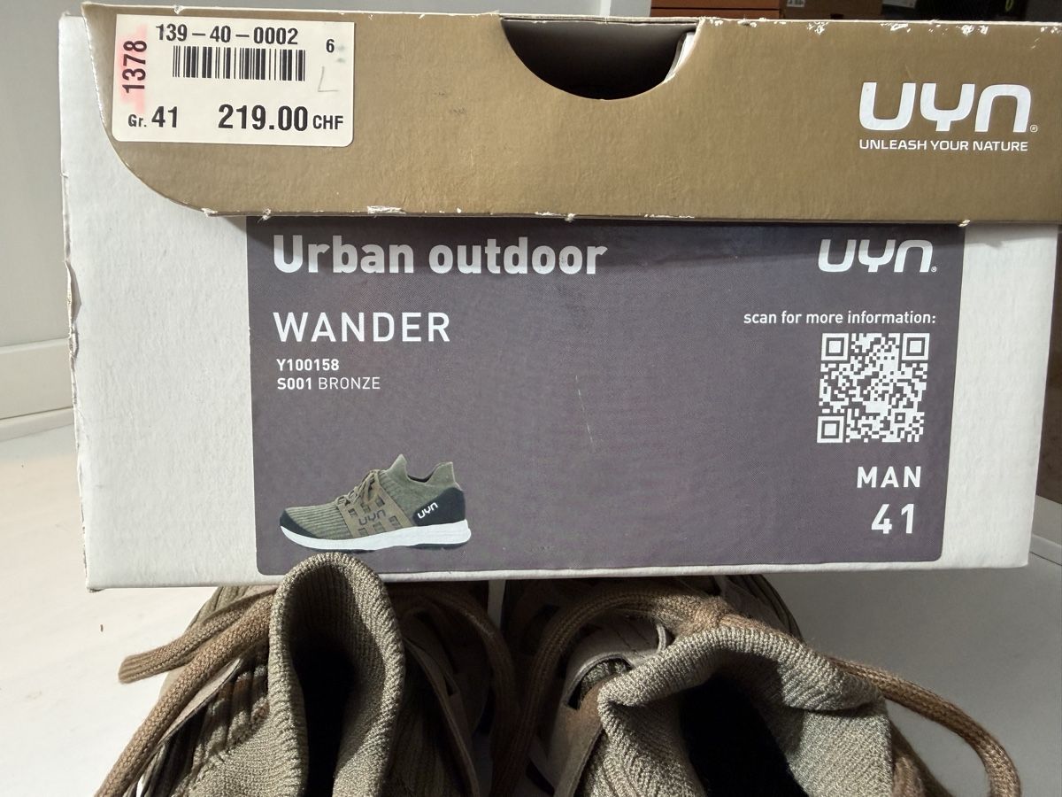 UYN Herrenschuhe: Chaussures UYN Wander 41 vert bronzé neuf  – Neu und originalverpackt aus Brügg BE von Goob 8