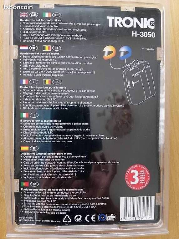 Casse acustiche: Poste à hauts parleurs pour moto Tronic – Usato da Châtelaine venduto da cde_f5kl 1