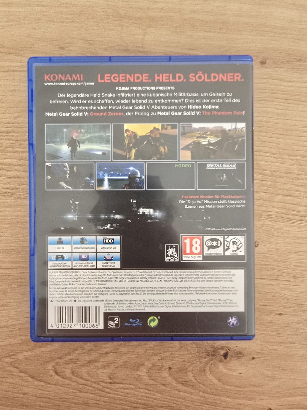 Sony Giochi: Metal Gear Solid V Ground Zeroes PS4 – Usato da Chur venduto da 1996hiphop 1