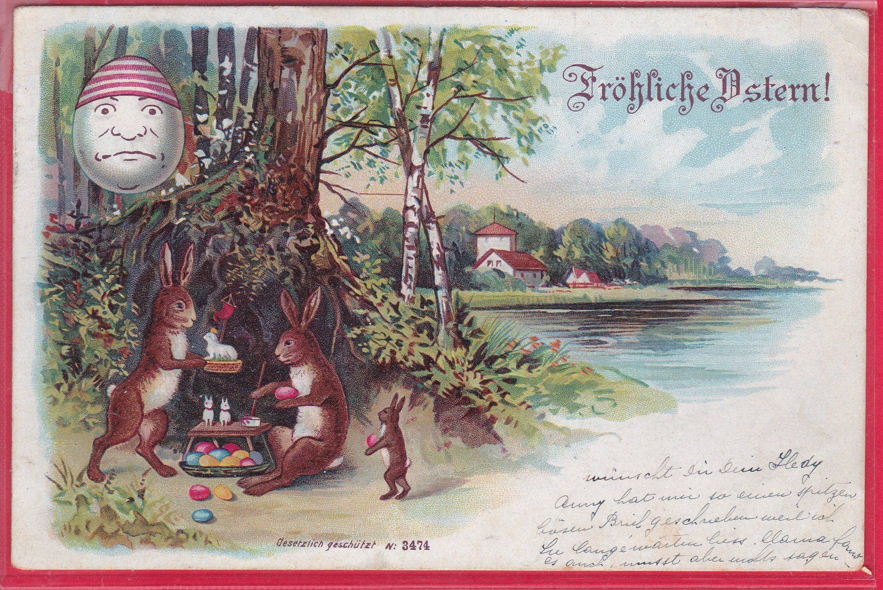 Cartes postales: FRÖHLICHE OSTERN, 31.3.1899 – D'occasion à Oberrieden par Gebirgsstelze