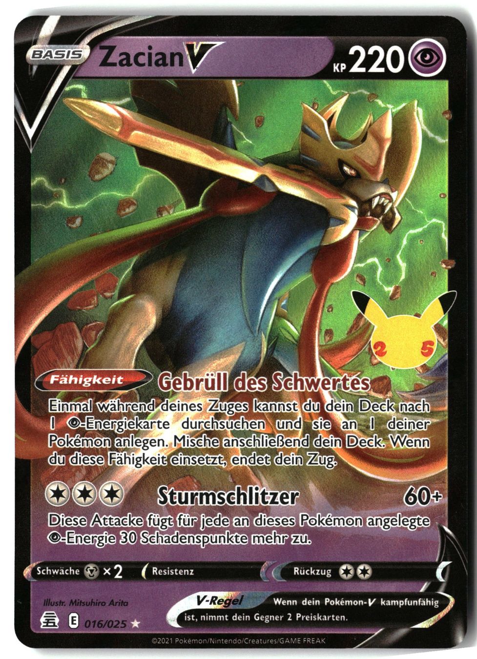 Pokémon Carte collezionabili: Zacian V #16 Pokemon Celebrations – Usato da Feuerthalen venduto da Plazatoys