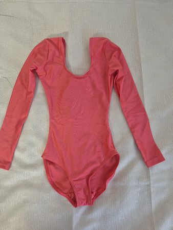 body de gym rose à manches longues, taille 6 ans