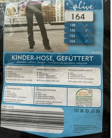 Alive by Aldi: 1 pantalon doublé enfant 164 *NEUF*