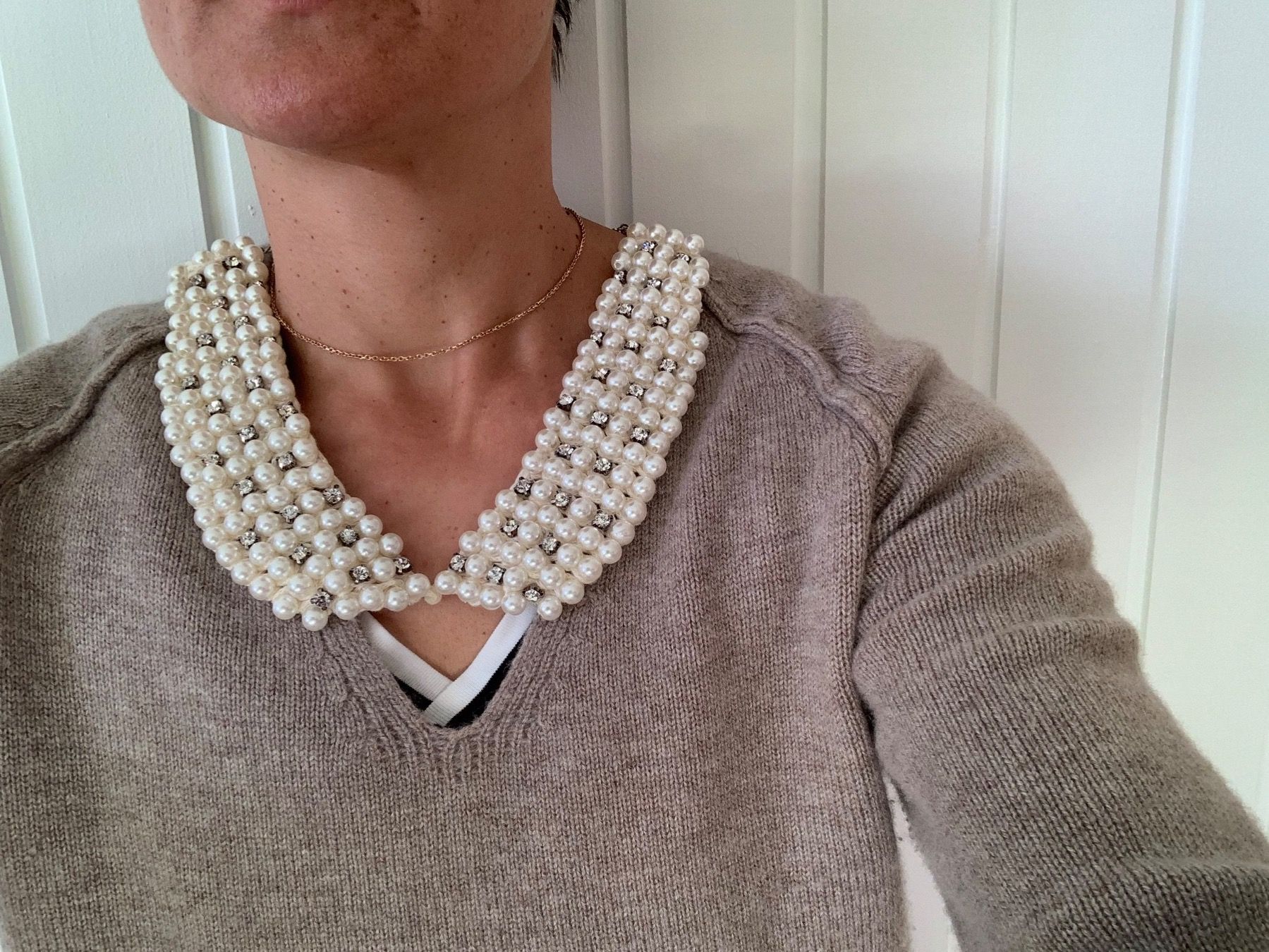 Ketten: Modeschmuck: Perlenhalskette mit Glaskristallen, Handarbeit – Gebraucht aus Zürich von ancillaschmidhauser 1